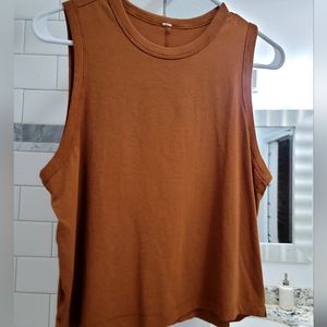 Classic fit cotton blend tank top